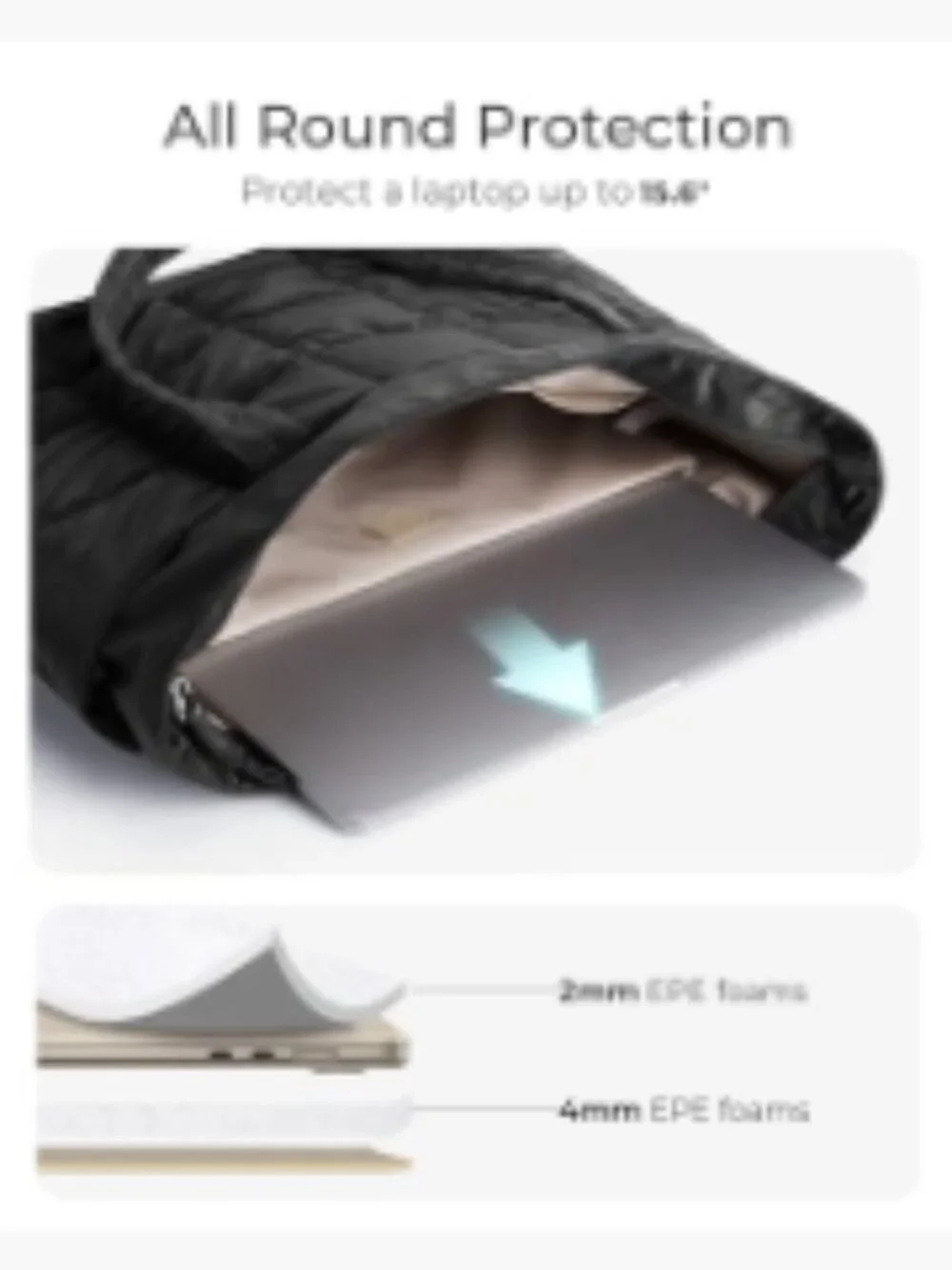 Expandable Puffer Tote Bag Women Work Travel Gym Laptop